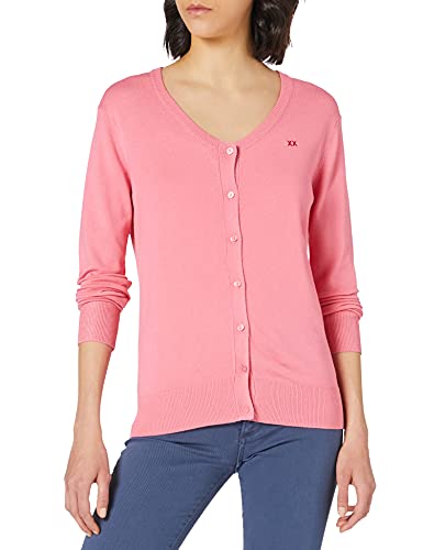 Mexx Sweter damski okrągły dekolt Susan Cardigan, Rosa, S