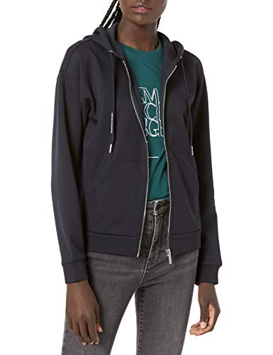 Armani Exchange Damska bluza z kapturem z logo Circle Back Zip Up, grantowy, XL