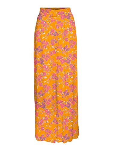 VERO MODA Vmmenny Hw Wide Pants WVN spodnie damskie, Radiant Yellow/Aop: mille, XS