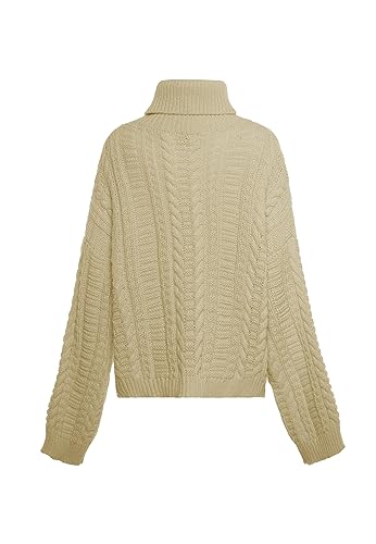 piano Damski sweter z golfem twist modny beżowy XS/S, beżowy, XS