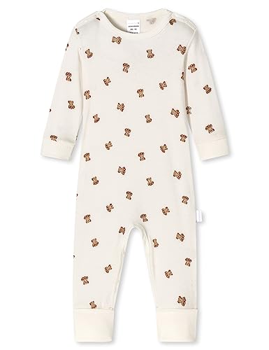 Schiesser Piżama niemowlęca unisex z bawełną o zmiennych stopach, zestaw bielizny dla małych dzieci, Off-White, 92, off-white, 92