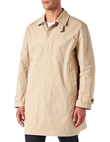 s.Oliver BLACK LABEL Męski płaszcz z długim rękawem Comfort Fit, beżowy, 25