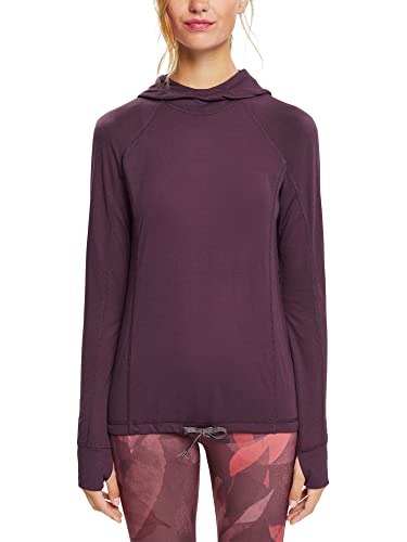 ESPRIT Sports Damska bluza z kapturem RCS Ls, bakłażan, S