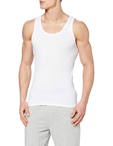 Niema Golphin Męski T-shirt Clásico Algodón 100% canalé, biały (Blanco 001), średni (rozmiar: M/48)