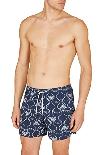 Emporio Armani Swimwear Męskie bokserki kąpielowe Emporio Armani Graphic Patterns, Eagle Allover, 56, Eagle Allover