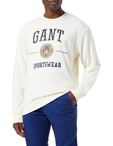GANT sweter męski, kremowy, L