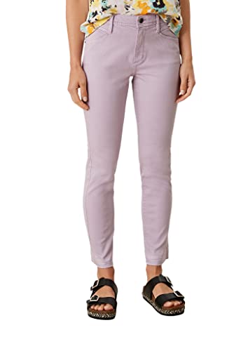 s.Oliver Damskie spodnie 7/8, fioletowy stretch denim, 34