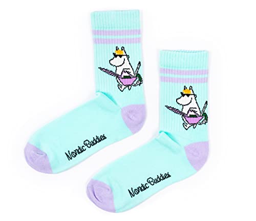 Snorkmaiden Retro damskie skarpety Muminki, miętowe, EU 36-42, Mięta i liliowy