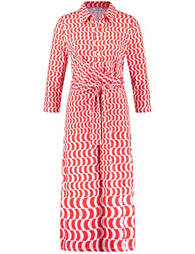 Gerry Weber Sukienka damska 180028-35026, ecru/biała/czerwona/pomarańczowa, nadruk: 48, Ecru/biały/czerwony/pomarańczowy nadruk, 48