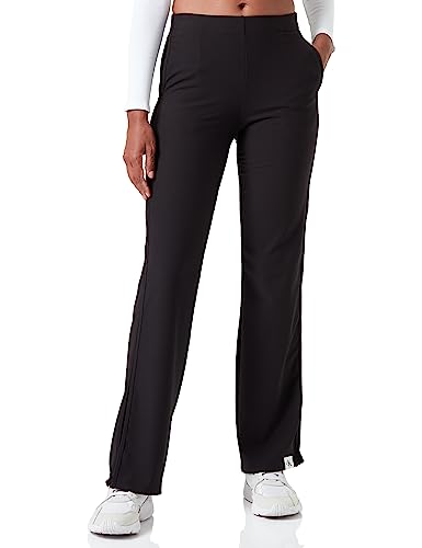Calvin Klein Jeans Damskie spodnie z dzianiny z rozcięciem, Czarny, XXL
