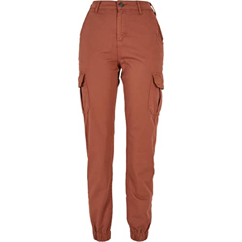 Urban Classics Damskie spodnie cargo z wysokim stanem, terakota 32, Terracotta, 32