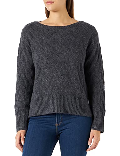 TOM TAILOR Damski Sweter z dzianiny 1032629, 30281 - Evident Anthracite Melange, XL