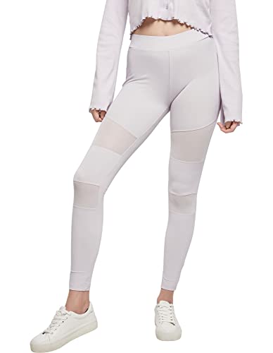 Urban Classics Damskie legginsy Tech Mesh Yoga, długie spodnie sportowe z wstawkami z siatki w wielu kolorach, rozmiary XS - 5XL, Softlilac, 5XL
