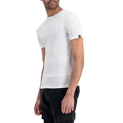ALPHA INDUSTRIES X-fit Rib T Koszulka męska, 09-biały, S