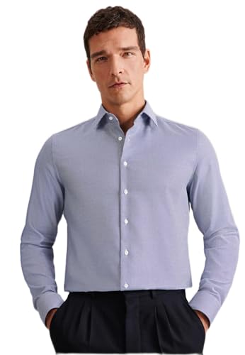 Seidensticker Męska koszula z długim rękawem Extra Slim Fit, niebieski, 39