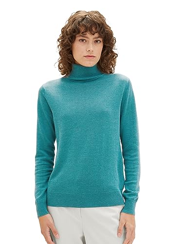 TOM TAILOR Sweter damski, 32402 - Ever Green Melange, XXS