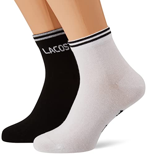Skarpety sportowe Lacoste Mixed - Zestaw 2 szt, Czarny/Biały, 39/42 EU