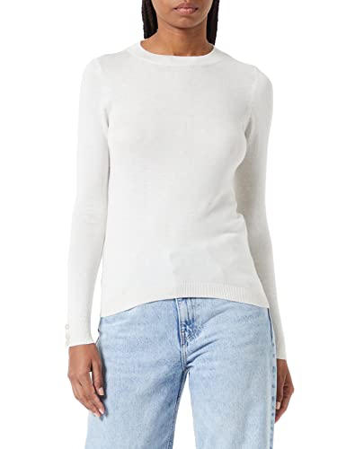 bestseller a/s Damski sweter VMSILKY LS O-Neck Blouse Boo, brzoza/szczegóły: W melanż, M