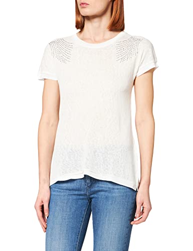 Only Onlriley S/S Pearl Top Box Jrs Koszulka damska, Biały (Cloud Dancer Detail: Shoulder Pearl)., L