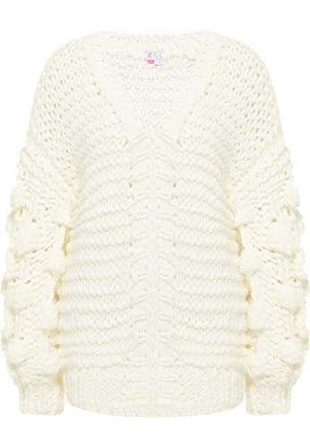 IZIA Damski kardigan, wełniany biały, XL/XXL, biały (wollweiss), XL-XXL