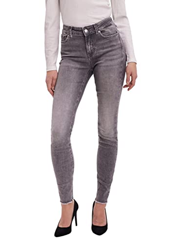 VERO MODA VMPEACH dżinsy damskie o skinny fit, super miękkie, Medium Grey Denim, (XS) W / 32L