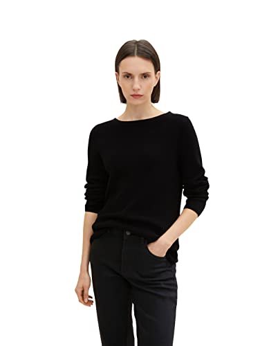 TOM TAILOR Damski sweter 1035115, 14482-Deep Black, XXL (DE)