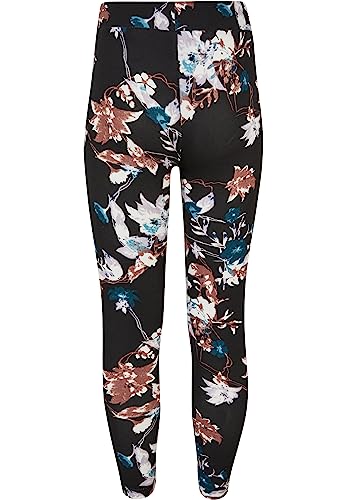 Urban Classics Dziecięce legginsy dla dziewczynek Soft AOP, Blacksoftflower, 134/140 cm