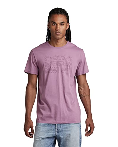G-STAR RAW Męska koszulka z długim rękawem, purpurowa (Grapeade C506-D611), S, Purpur (Grapeade C506-d611), S