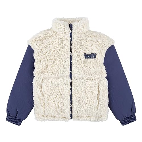 Levi's Kids LVG BOXY FIT SHERPA JKT, Antyczna biel, 4 lat