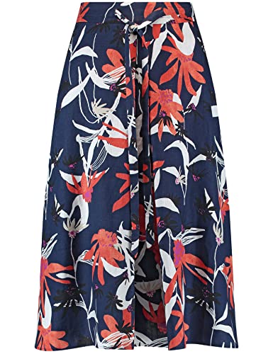Gerry Weber Damskie 110020-31292 spódnica, niebieski/czerwony/pomarańczowy, 40 (DE), Niebieski/czerwony/pomarańczowy nadruk, 40