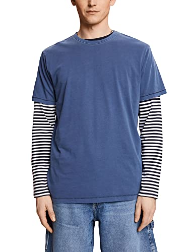 edc by ESPRIT Męski T-shirt 043CC2K304, 400/NAVY, M, 400/granatowy., M