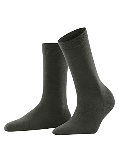 FALKE Kobiety Skarpety Softmerino W SO Wełna Merynosa Bawełna jednokolorowe 1 Para, Zielony (Khaki 7826), 35-36