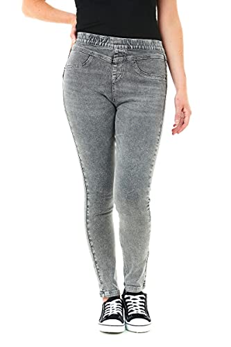 M17 Damskie jeansy damskie jeansy Jeggings rzeźbione sweter na skinny Fit Casual Cotton otwory spodnie z kieszeniami damskie, Kwas czarny, 34