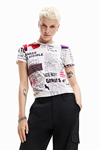 Desigual T-shirt damski, biały, S