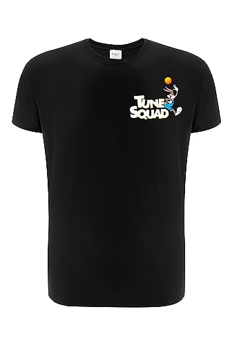 ERT GROUP oryginalny i oficjalnie licencjonowany Looney Tunes czarny T-shirt męski wzór Space Jam 026, dwustronny nadruk rozmiar XL, Space Jam 026 Czarny 2, XL
