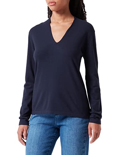 Sisley Damski sweter z dekoltem w serek L/S 14ETM4228, niebieski 06U, S