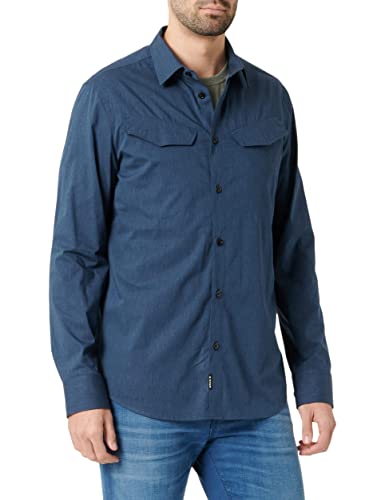 G-STAR RAW Męska koszula Slant Pocket Slim Shirt, wielokolorowa (Salute Htr C965-D422), XXL