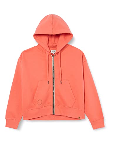 camel active Damska bluza z kapturem z bawełny, brzoskwinia, XXL