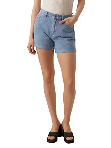 VERO MODA Women's VMZURI HR Loose Mix NOOS szorty, jasnoniebieski denim, M, jasnoniebieski (light blue denim), M
