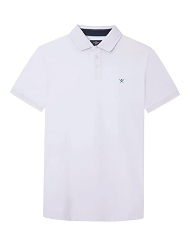 Hackett London Męska koszulka polo do pływania, biały, 3XL
