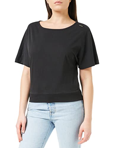 G-STAR RAW, Luźny top damski z dekoltem w łódkę, Czarny (Dk Black D21224-b353-6484), L