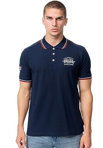Lonsdale Moyne męska koszulka polo, navy/red/white, XL, 117460
