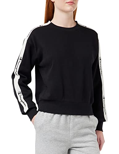 Champion Damska bluza z kapturem z paskiem, czarny, S