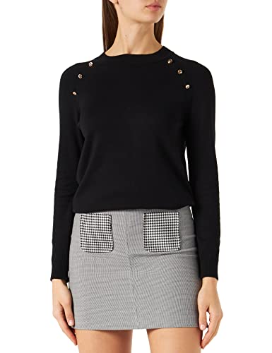 Naf Naf Damski sweter Marielle Rag, czarny, XS