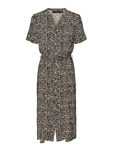 VERO MODA Women's VMVICA S/S Shirt Dress GA WVN NOOS sukienka, Nomad/AOP:Zebbi, M, Nomad/Aop: zebbi, M