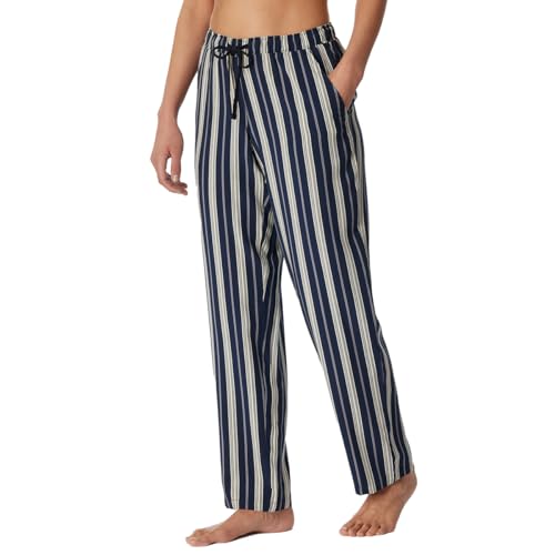 Schiesser Damskie spodnie do spania długie bawełniane mieszanka tkanin + Relax dół od piżamy, Wielokolorowy 1_180460, 38