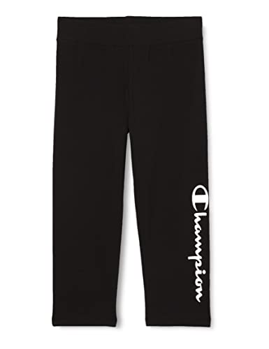 Champion Dziewczęce i dziewczęce Legacy American Classics Logo 3/4 legginsy, czarne, 5-6 lat