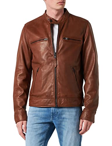 Schott NYC LCNEWPORTX Bluzka, Koniak, M Mężczyźni, COGNAC, M