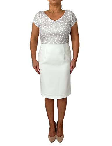 Aldona Sukienka damska, kremowy, 42