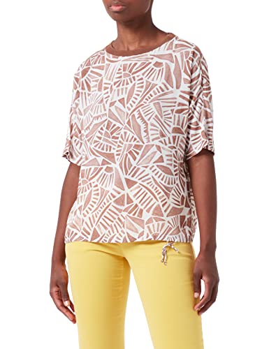 Gerry Weber Bluzka damska, Brązowy/ecru/biały nadruk, 40